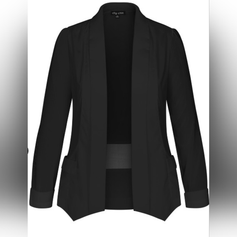 City Chic Drapey Blazer Jacket- Size 14W